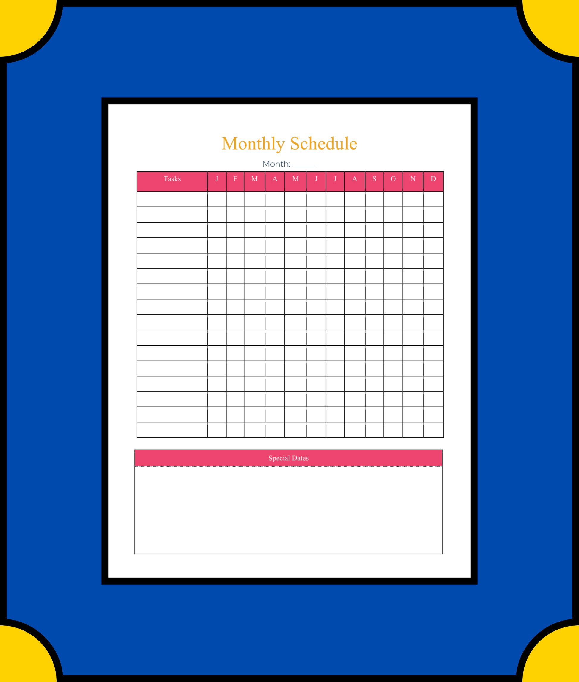 Free Monthly To Do List Planner Template - Stay Organized and Productive