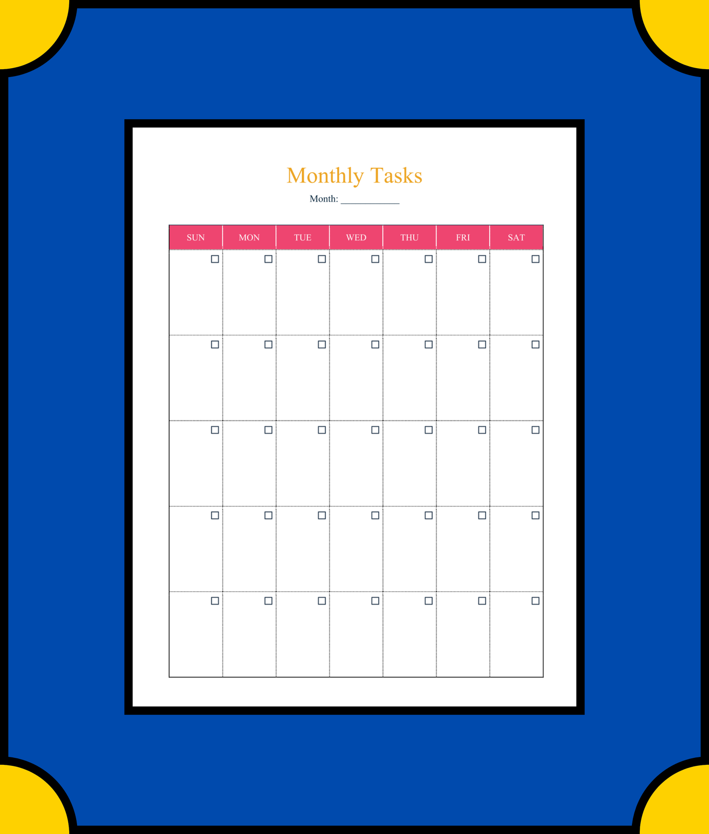 Free Monthly To Do List Planner Template - Stay Organized and Productive