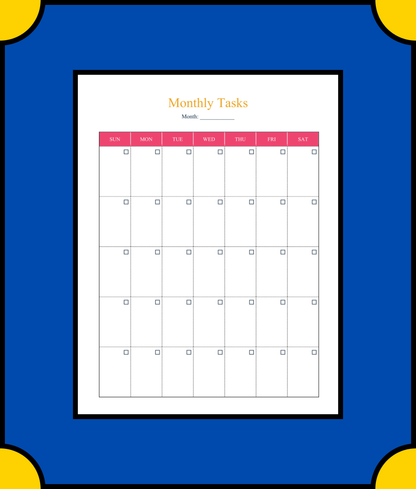 Free Monthly To Do List Planner Template - Stay Organized and Productive