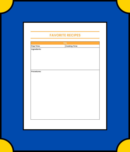 Free Dinner Meal Planner Template