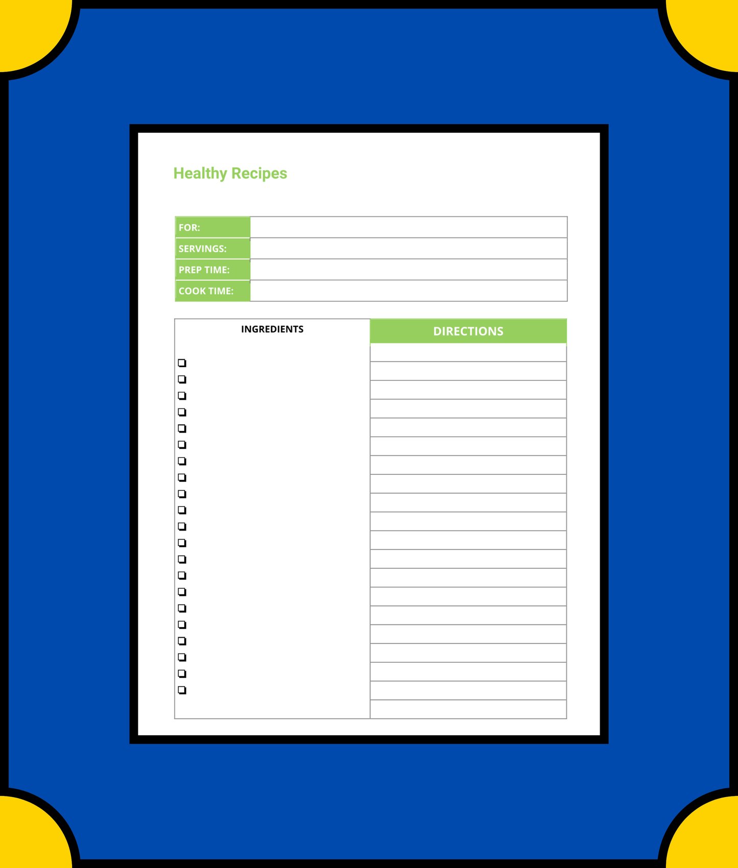 Free Weekly Diet Planner Template - Plan Your Healthy Eating for the Week