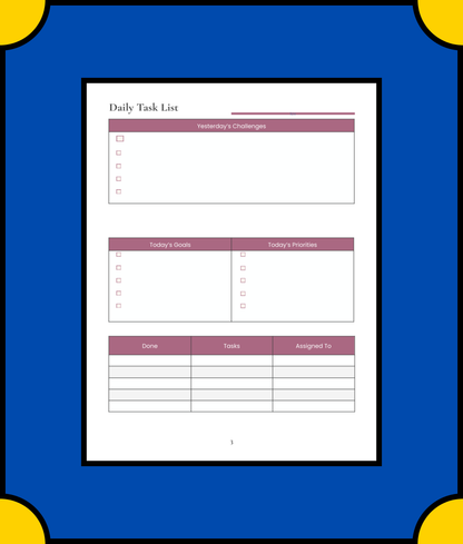 Free Hotel Business Planner Template - Manage Your Hotel Effectively