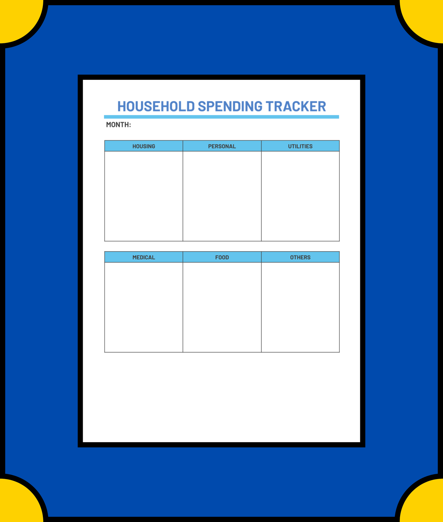 Free Household Budget Planner Template - Manage Your Home Finances