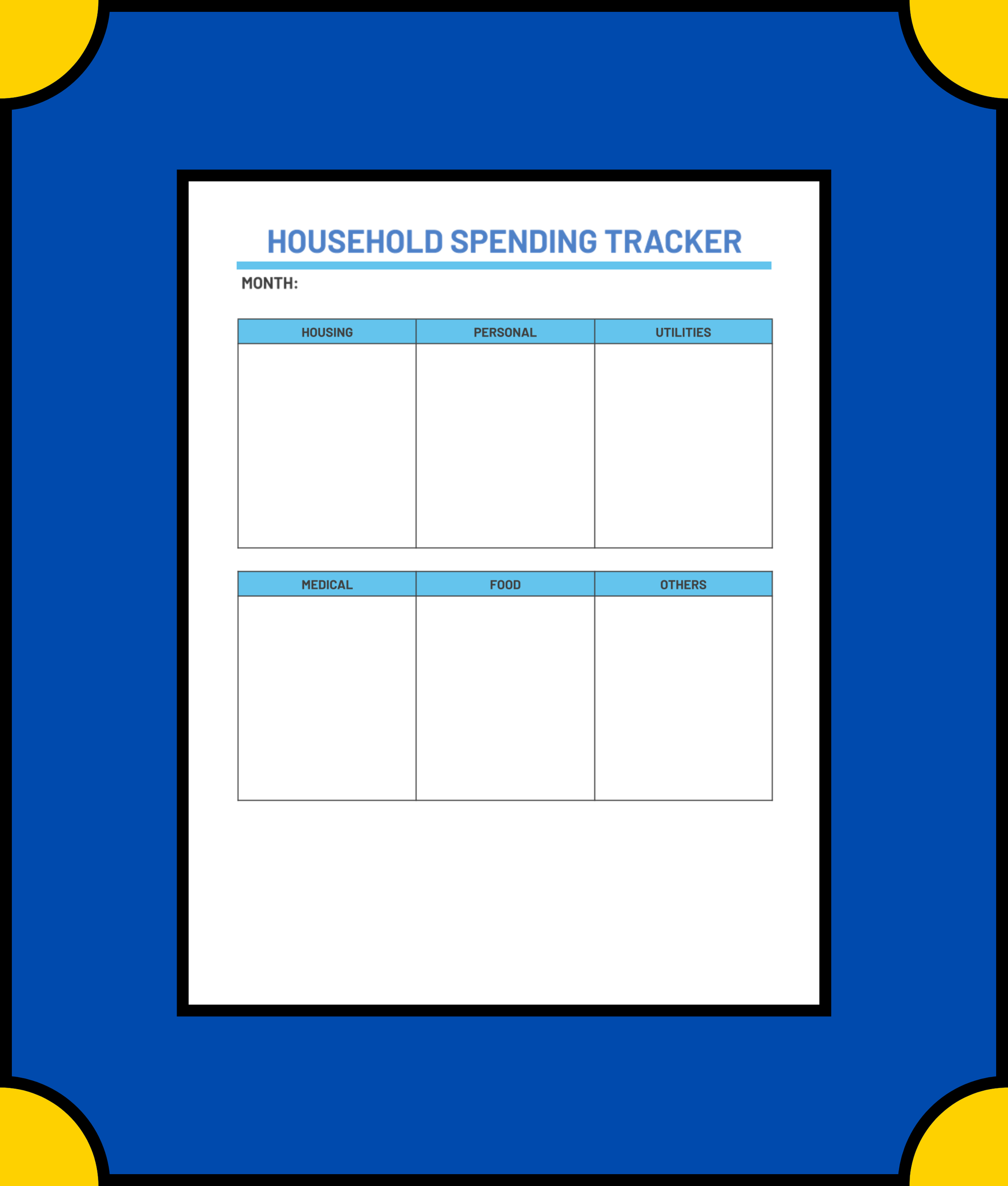 Free Household Budget Planner Template - Manage Your Home Finances