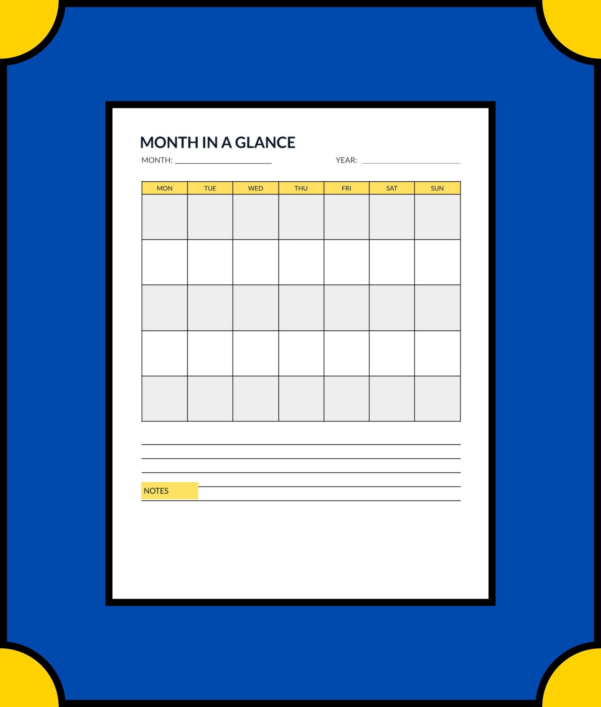 Free Student Academic Planner Template