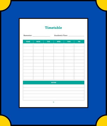 Free Monthly School Planner Template