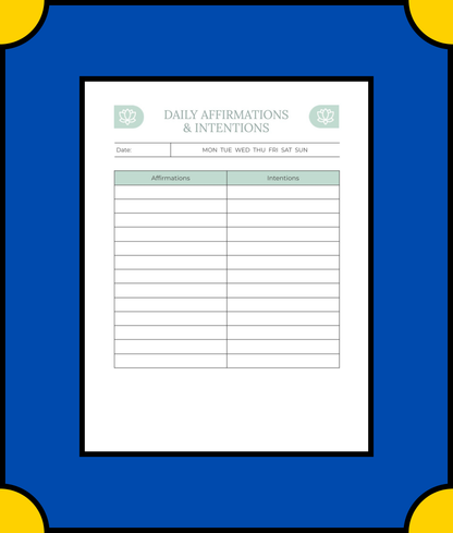 Free Yoga & Meditation Daily Planner Template