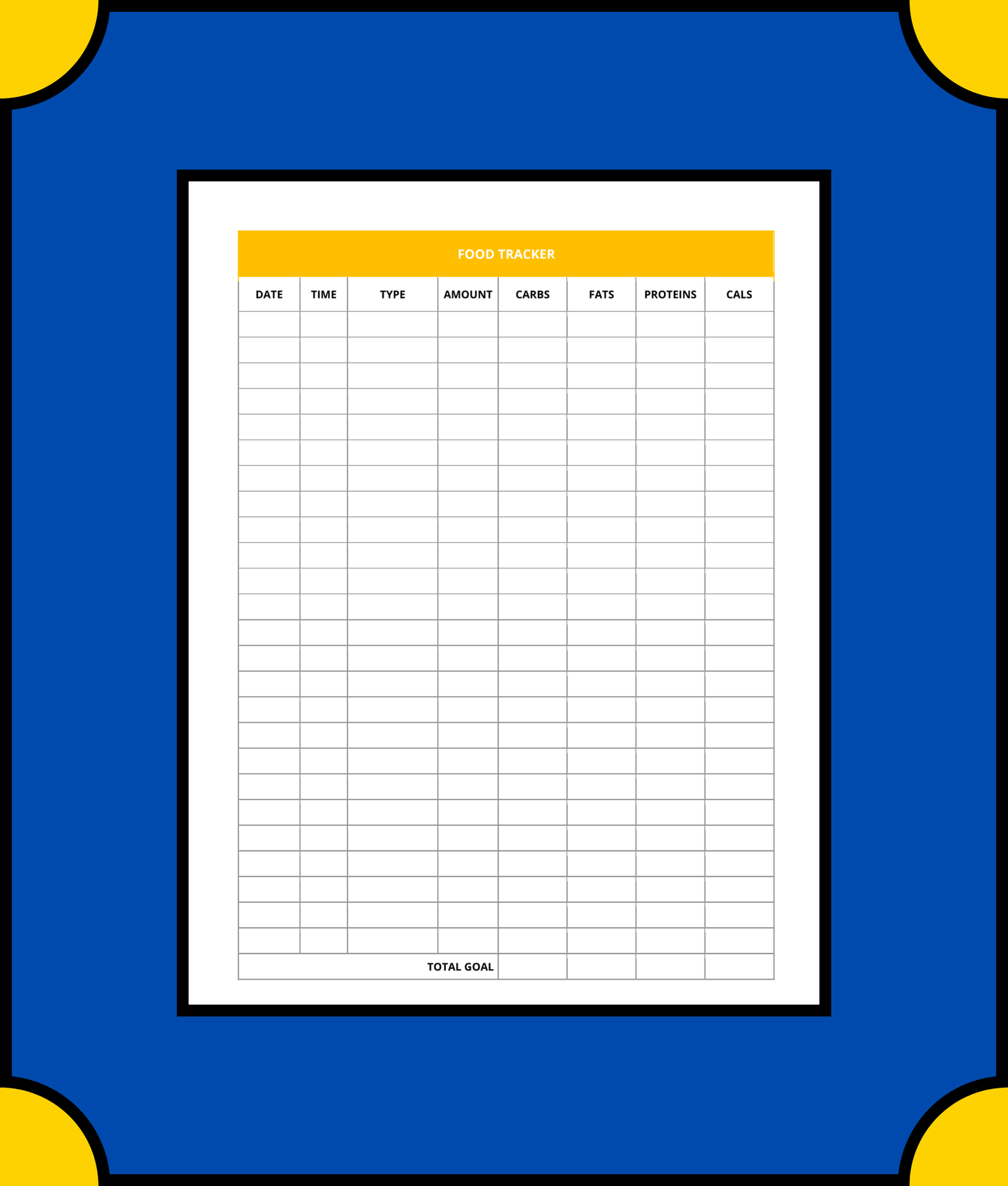 Free Monthly Diet Planner Template - Plan Your Healthy Eating for a Month