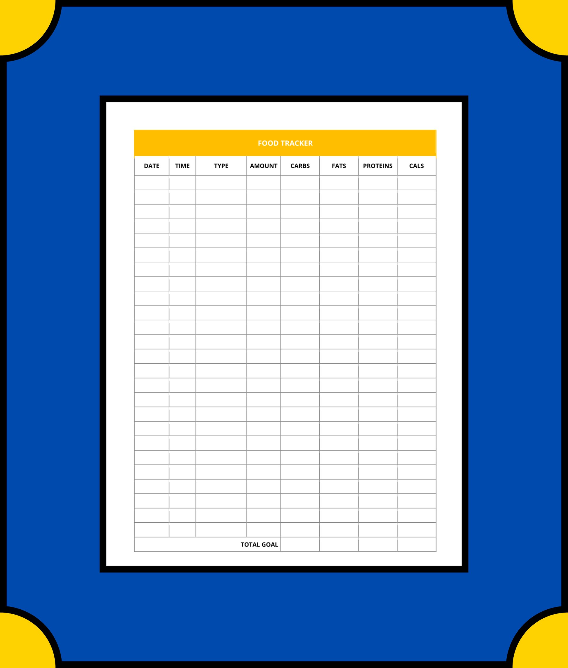 Free Monthly Diet Planner Template - Plan Your Healthy Eating for a Month