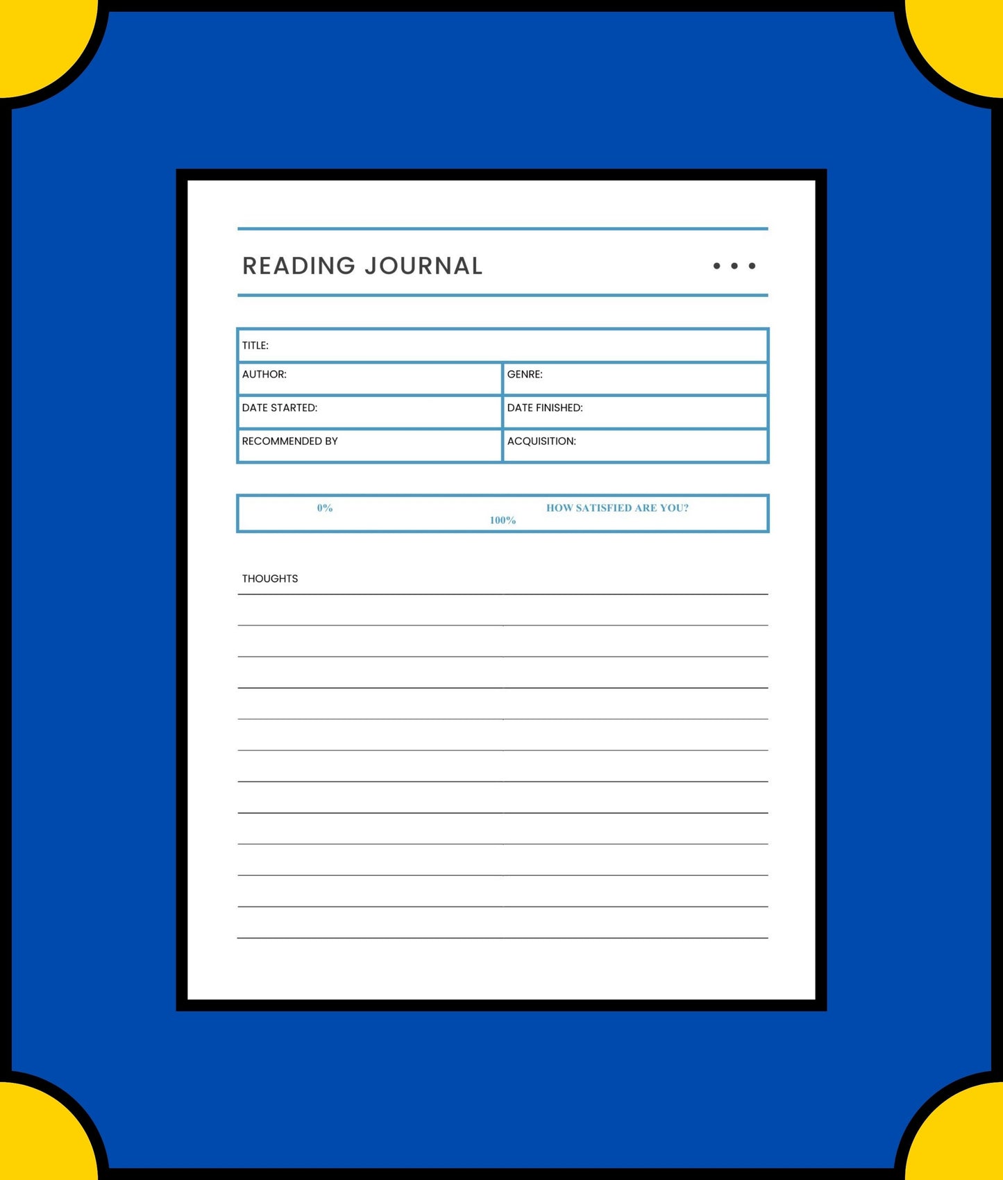 Free Reading Log School Planner Template