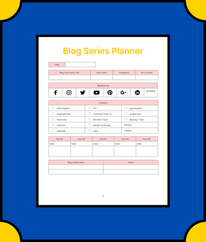 Free Editable Blog Planner Template - Boost Productivity and Organize Your Content