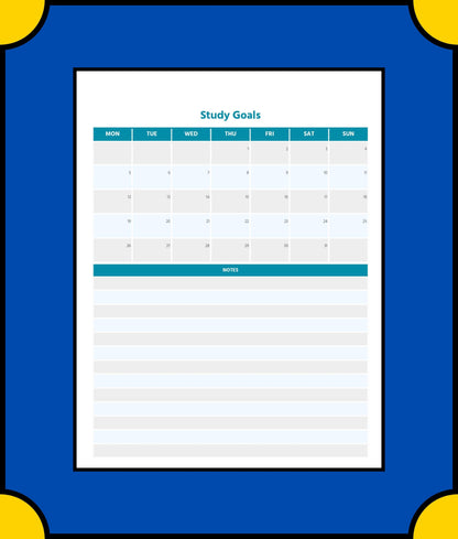 Free Academic Planner Template