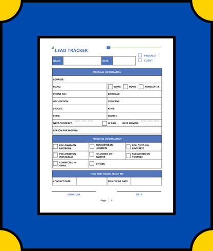 Free Real Estate Business Planner Template - Grow Your Real Estate Business