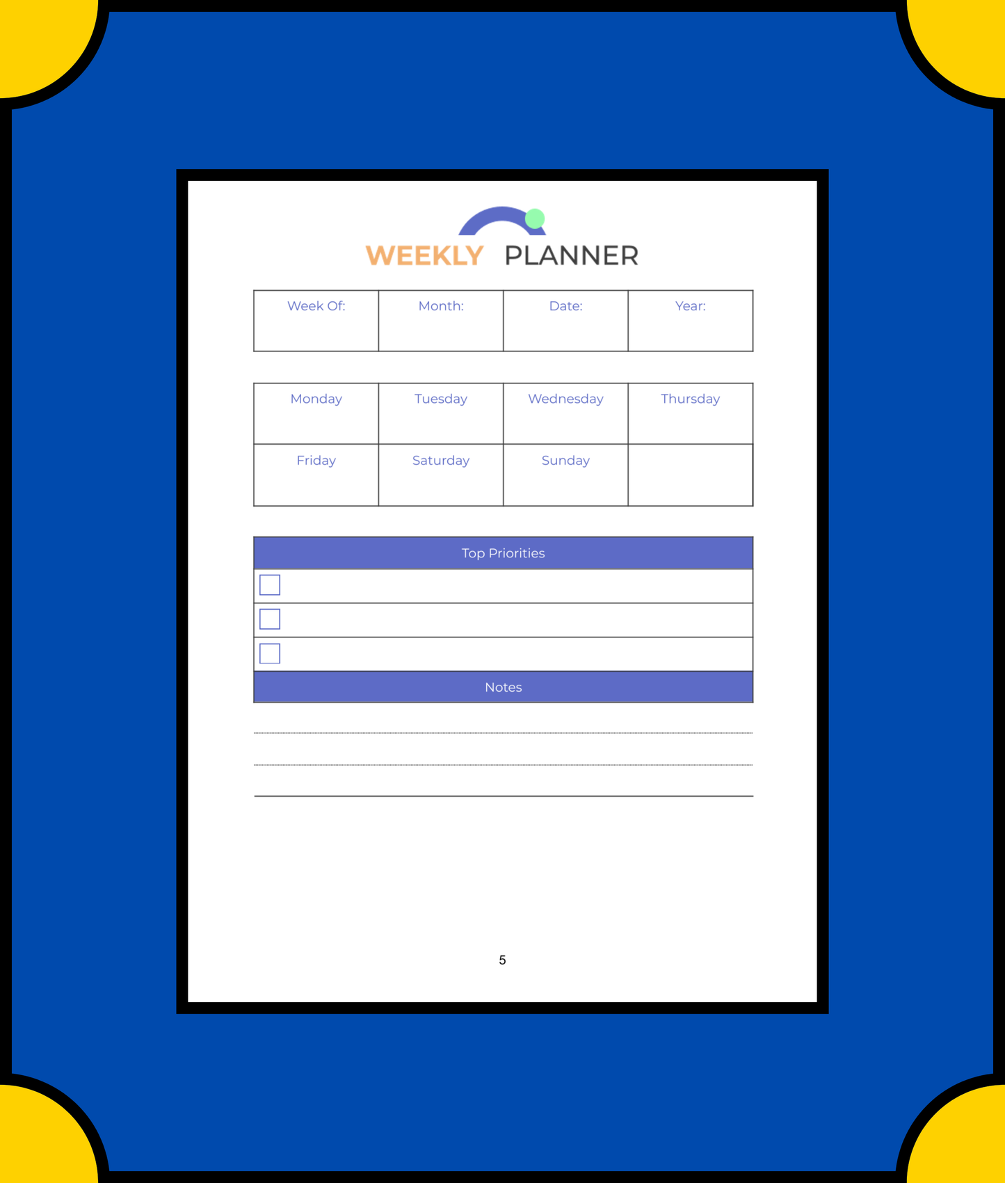 Free Digital Business Planner Template - Plan Your Online Success