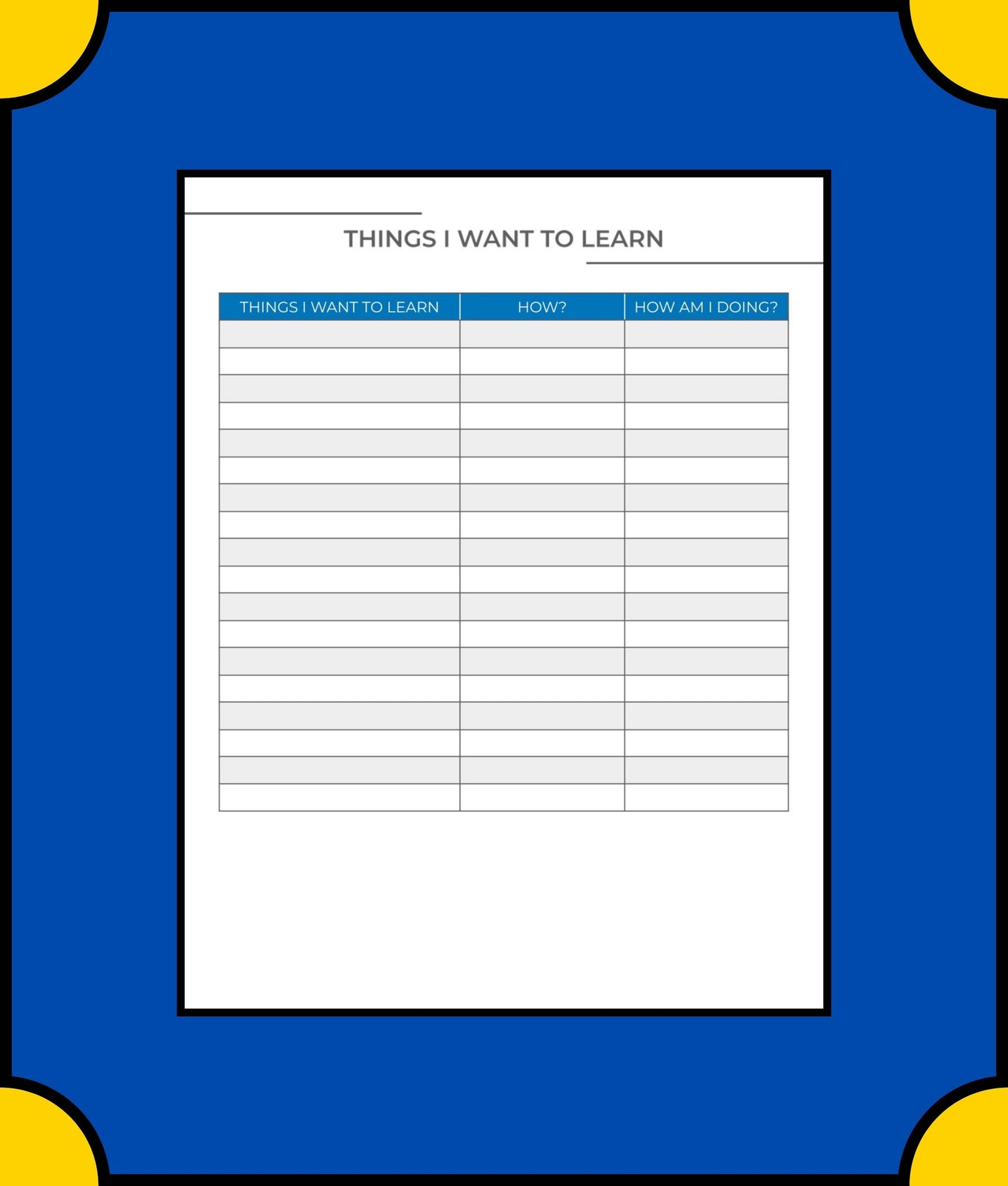 Free Middle School Student Planner Template