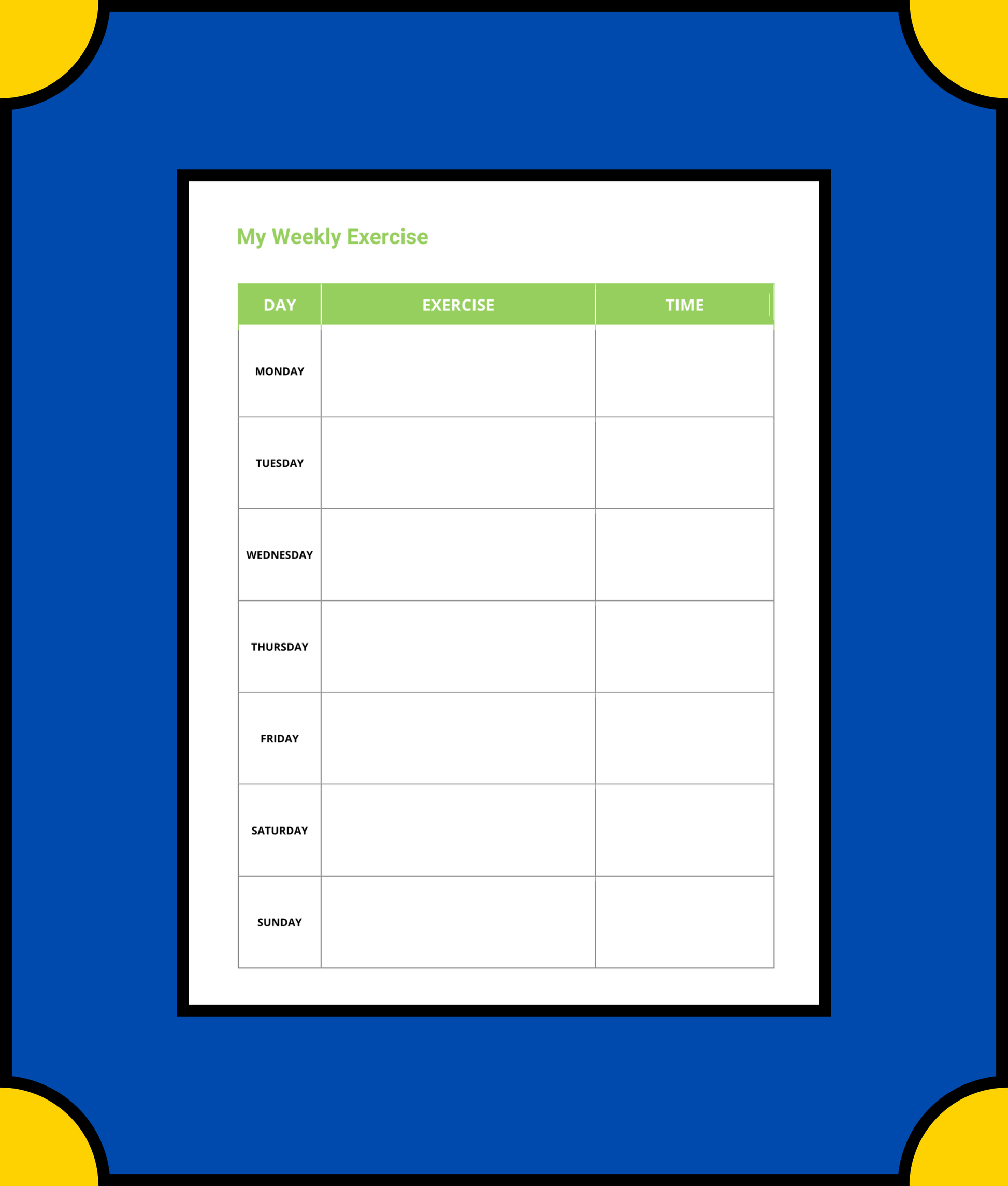 Free Weekly Diet Planner Template - Plan Your Healthy Eating for the Week