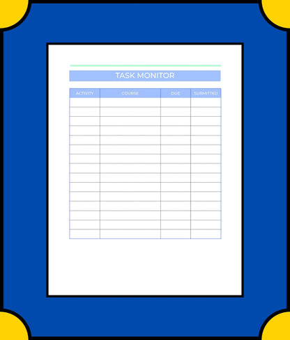 Free Academic Semester Planner Template