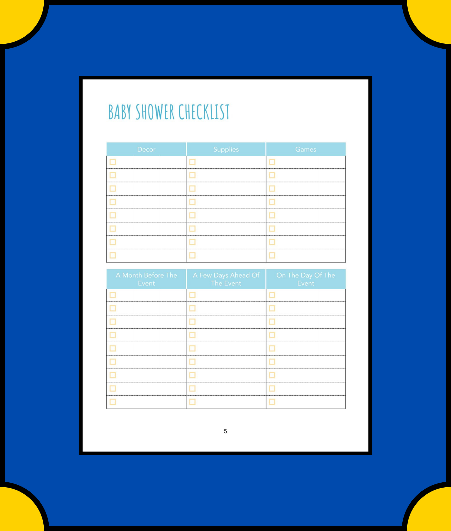 Free Elephant Baby Shower Planner Template - Plan a Cute & Memorable Event