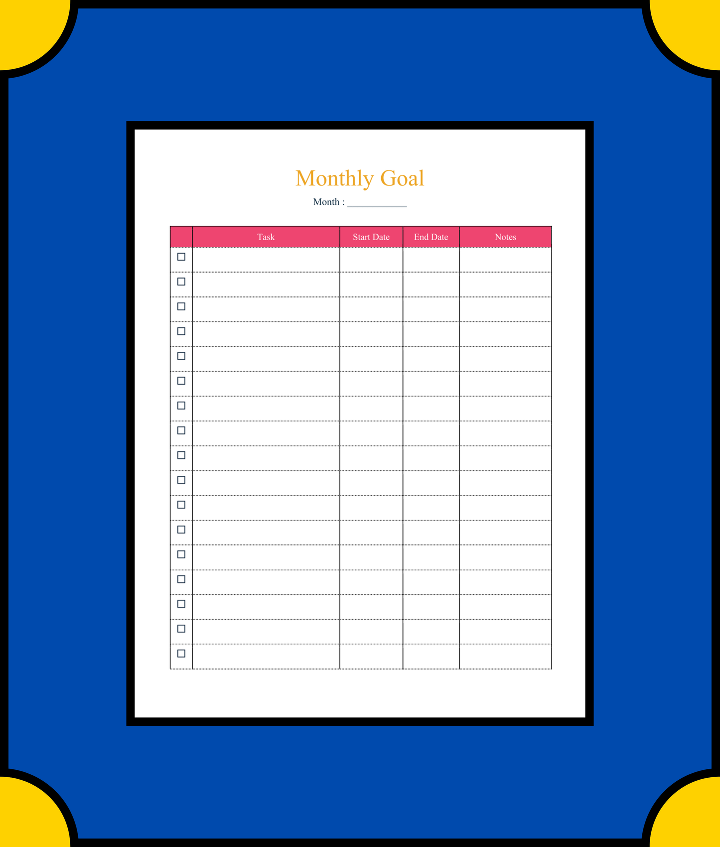 Free Monthly To Do List Planner Template - Stay Organized and Productive