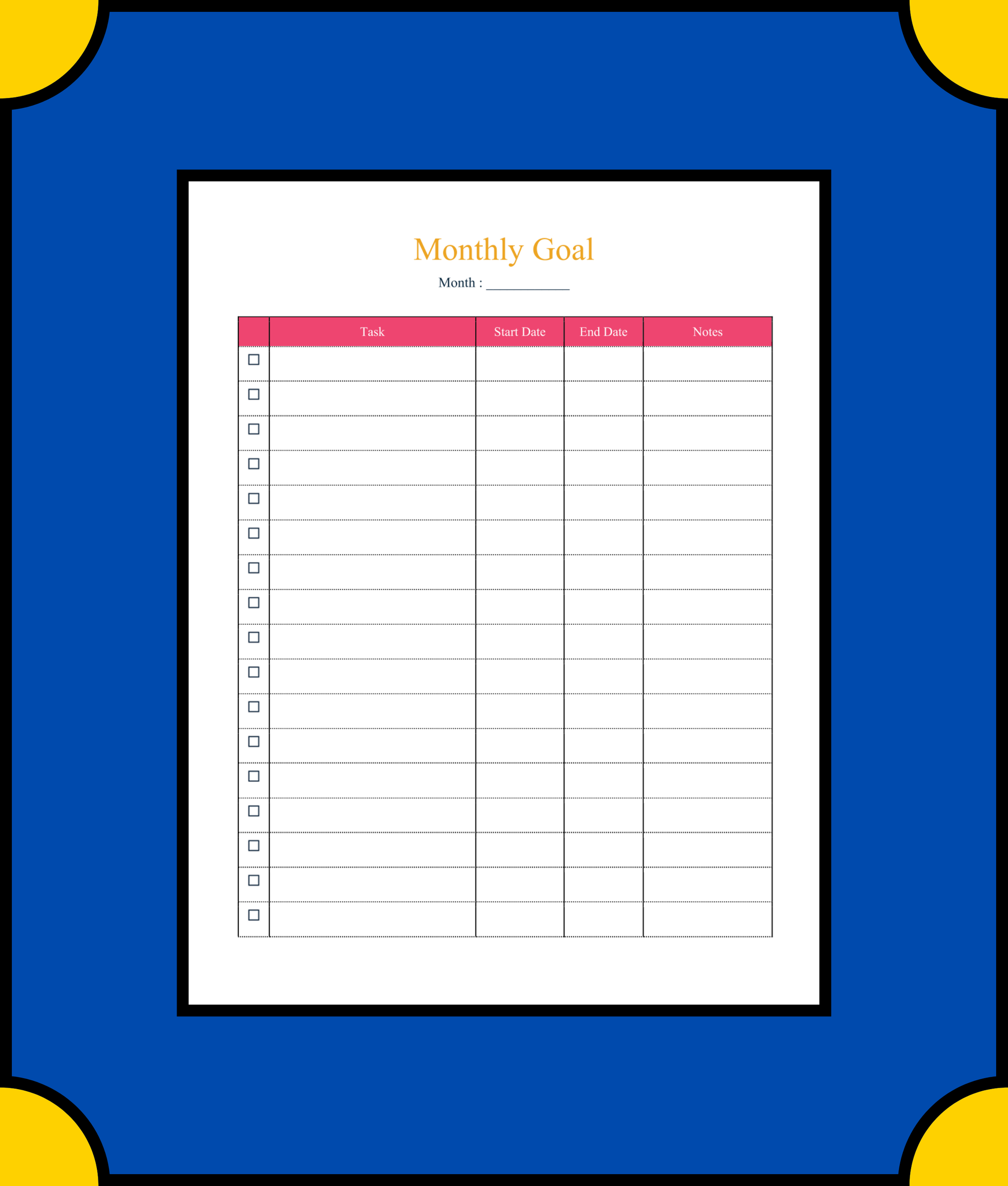 Free Monthly To Do List Planner Template - Stay Organized and Productive