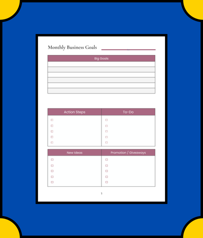 Free Hotel Business Planner Template - Manage Your Hotel Effectively