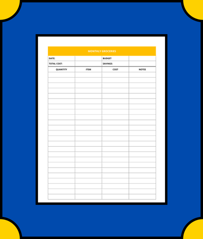 Free Monthly Diet Planner Template - Plan Your Healthy Eating for a Month