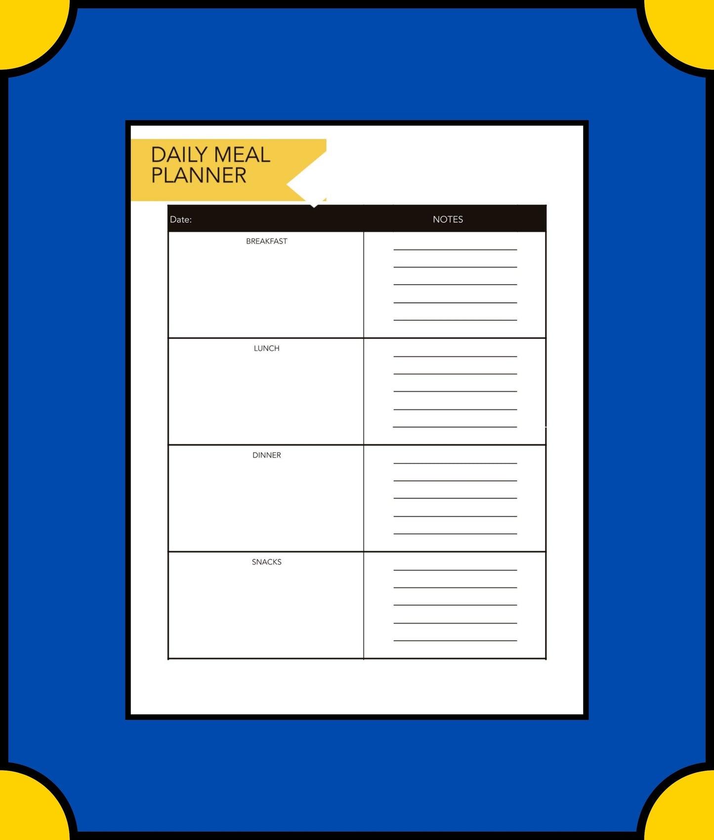 Free Grocery and Meal Planner Template