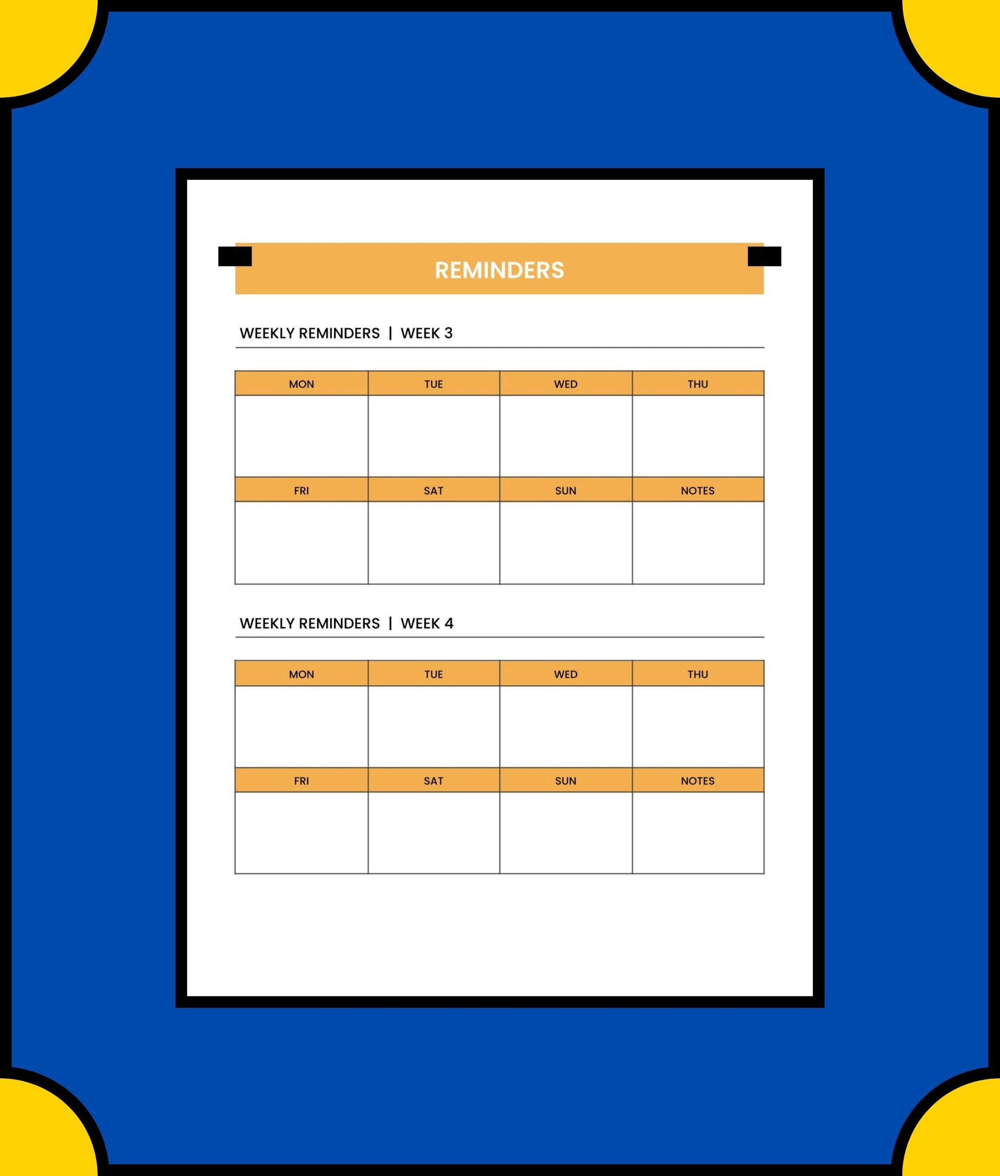 Free Weekly Student Planner Template