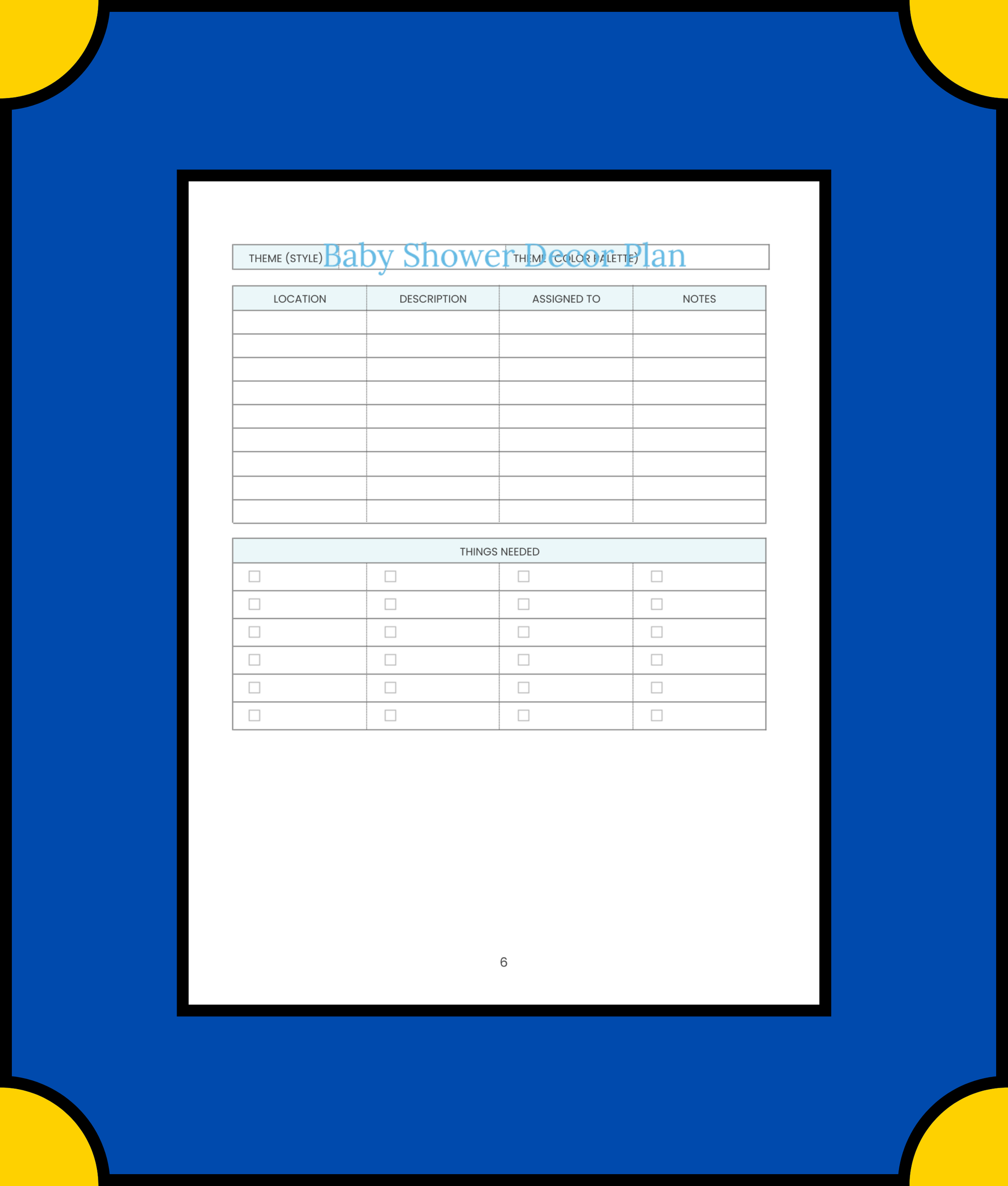 Free Gift List Baby Shower Planner Template - Organize & Track All Gifts for a Memorable Event