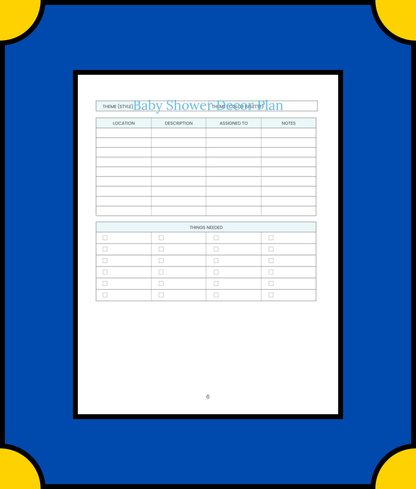 Free Gift List Baby Shower Planner Template - Organize & Track All Gifts for a Memorable Event