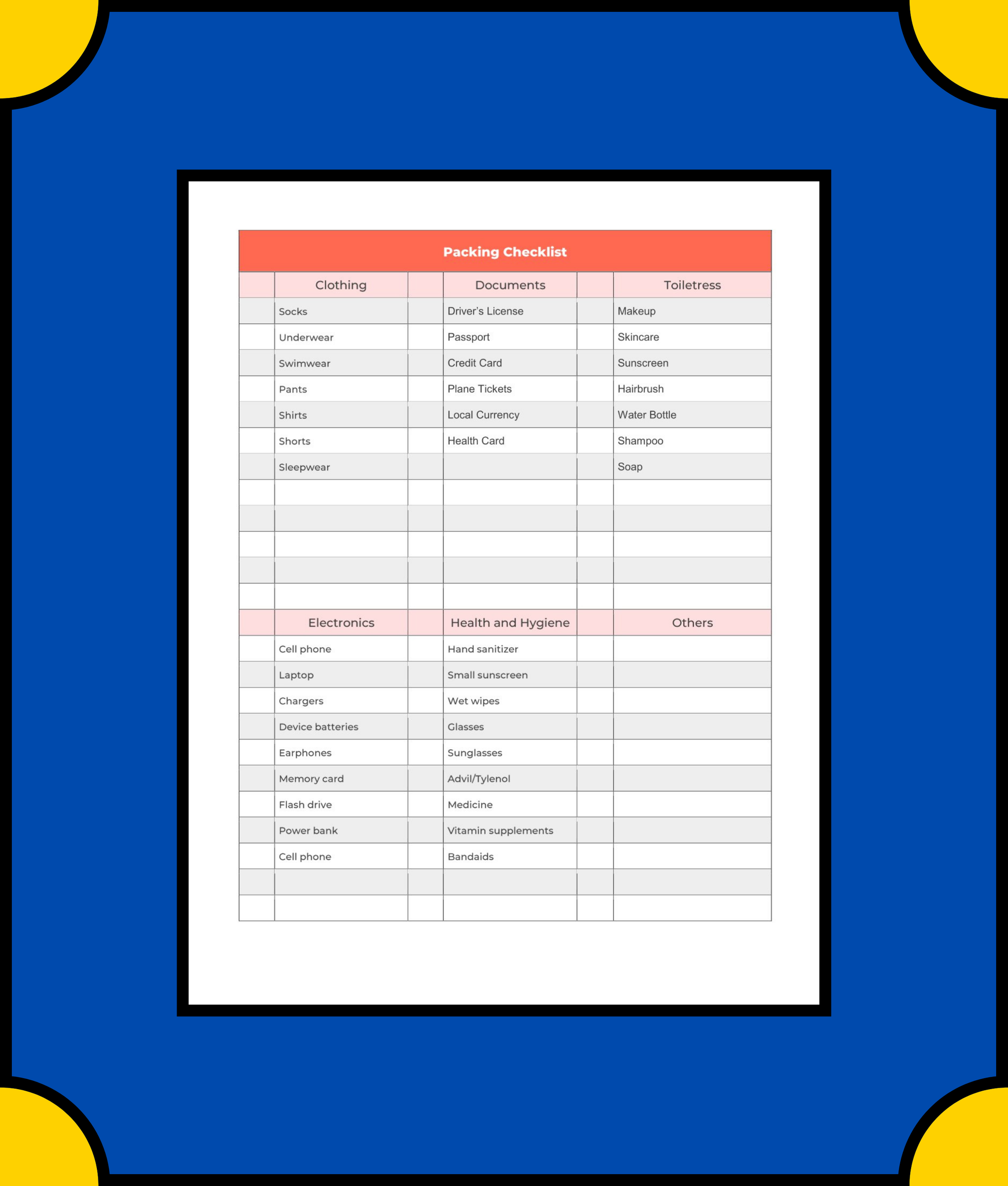 Free Holiday Travel Planner Template - Plan Your Dream Holiday