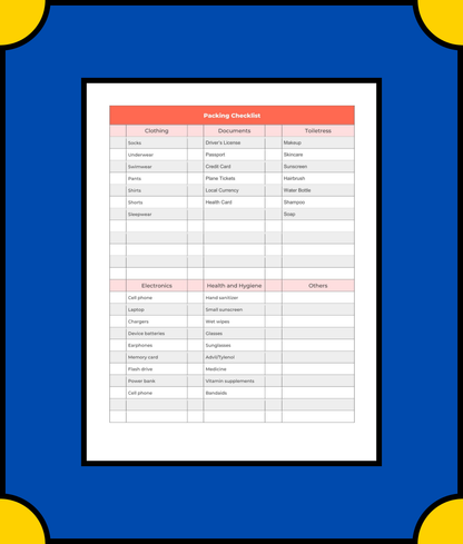 Free Holiday Travel Planner Template - Plan Your Dream Holiday