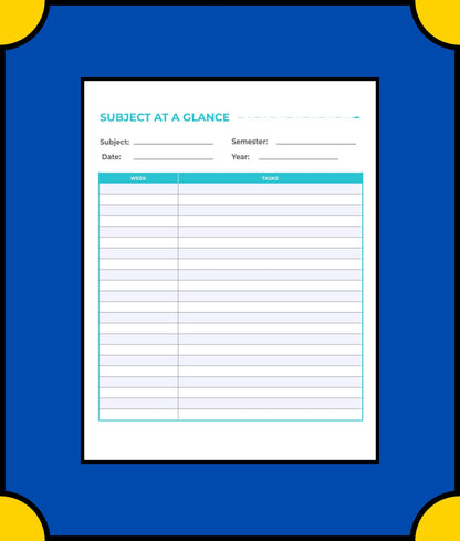 Free Digital Academic Planner Template