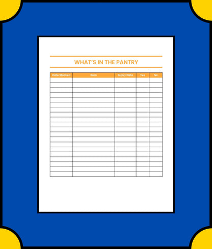 Free Dinner Meal Planner Template