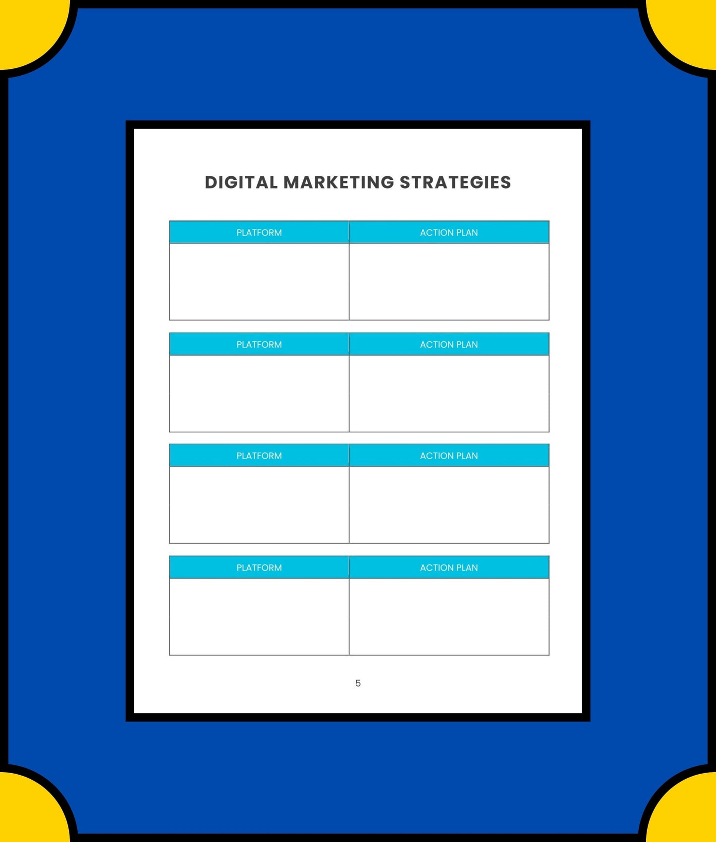 Free Weekly Marketing Planner Template