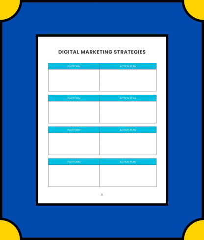 Free Weekly Marketing Planner Template