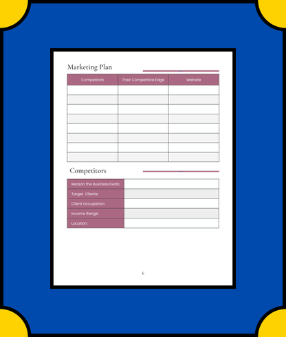 Free Hotel Business Planner Template - Manage Your Hotel Effectively