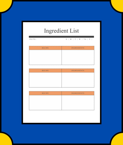 Free Weekly Meal Planner Template