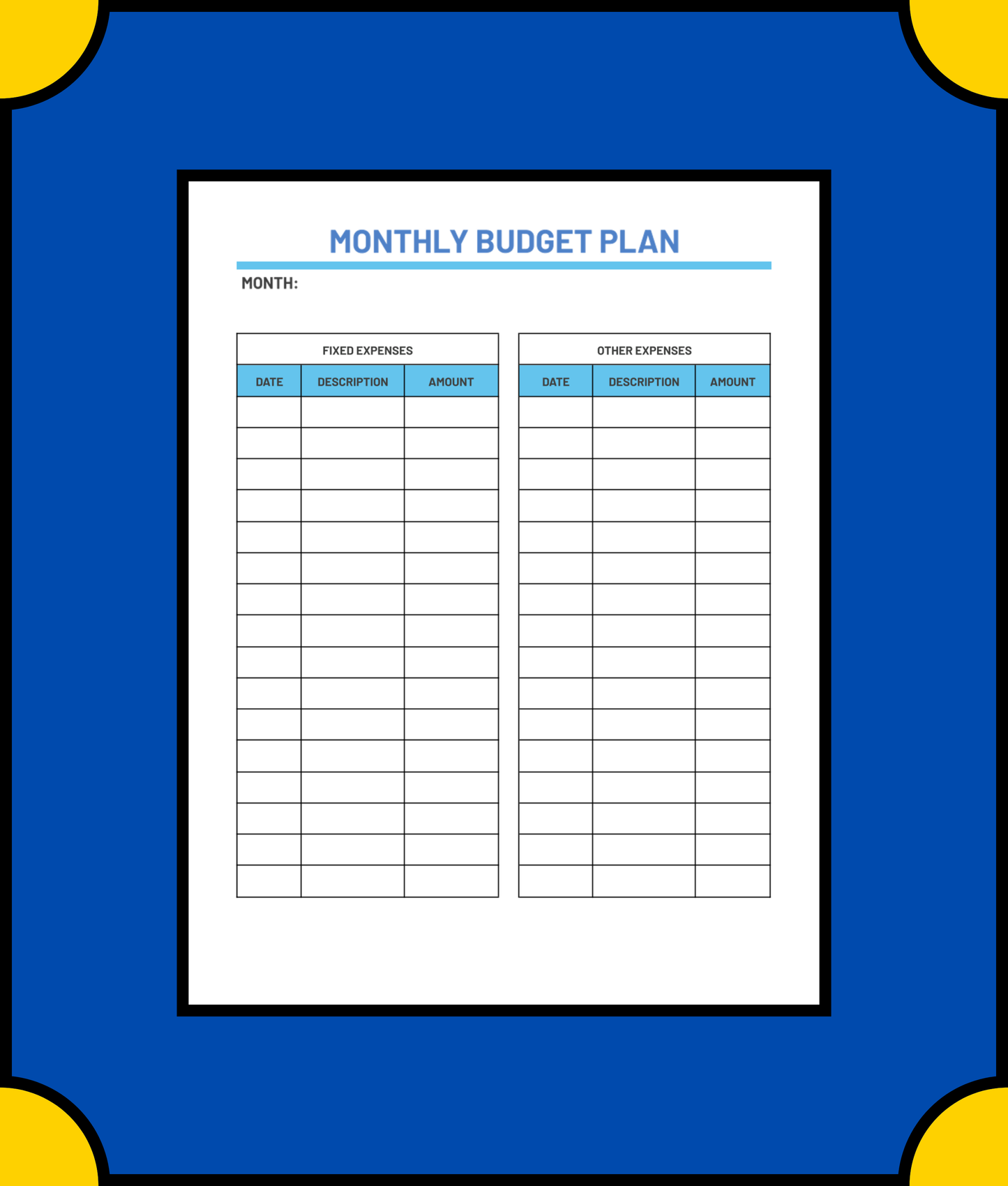 Free Household Budget Planner Template - Manage Your Home Finances