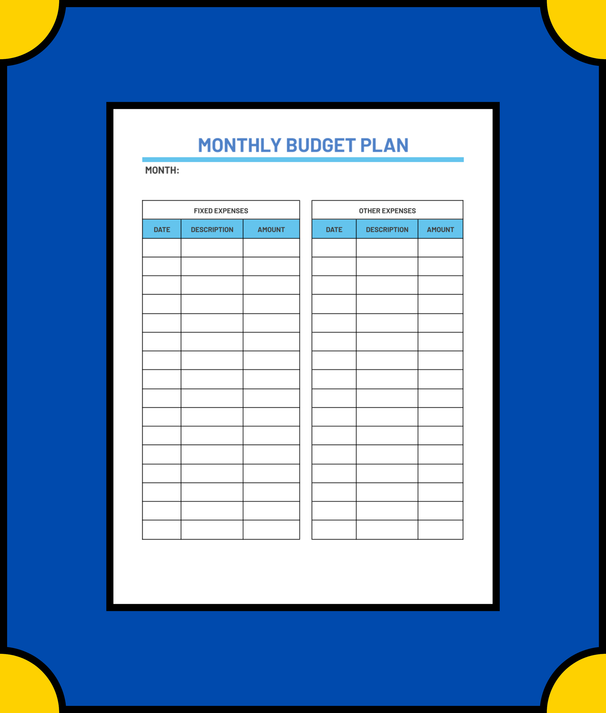 Free Household Budget Planner Template - Manage Your Home Finances