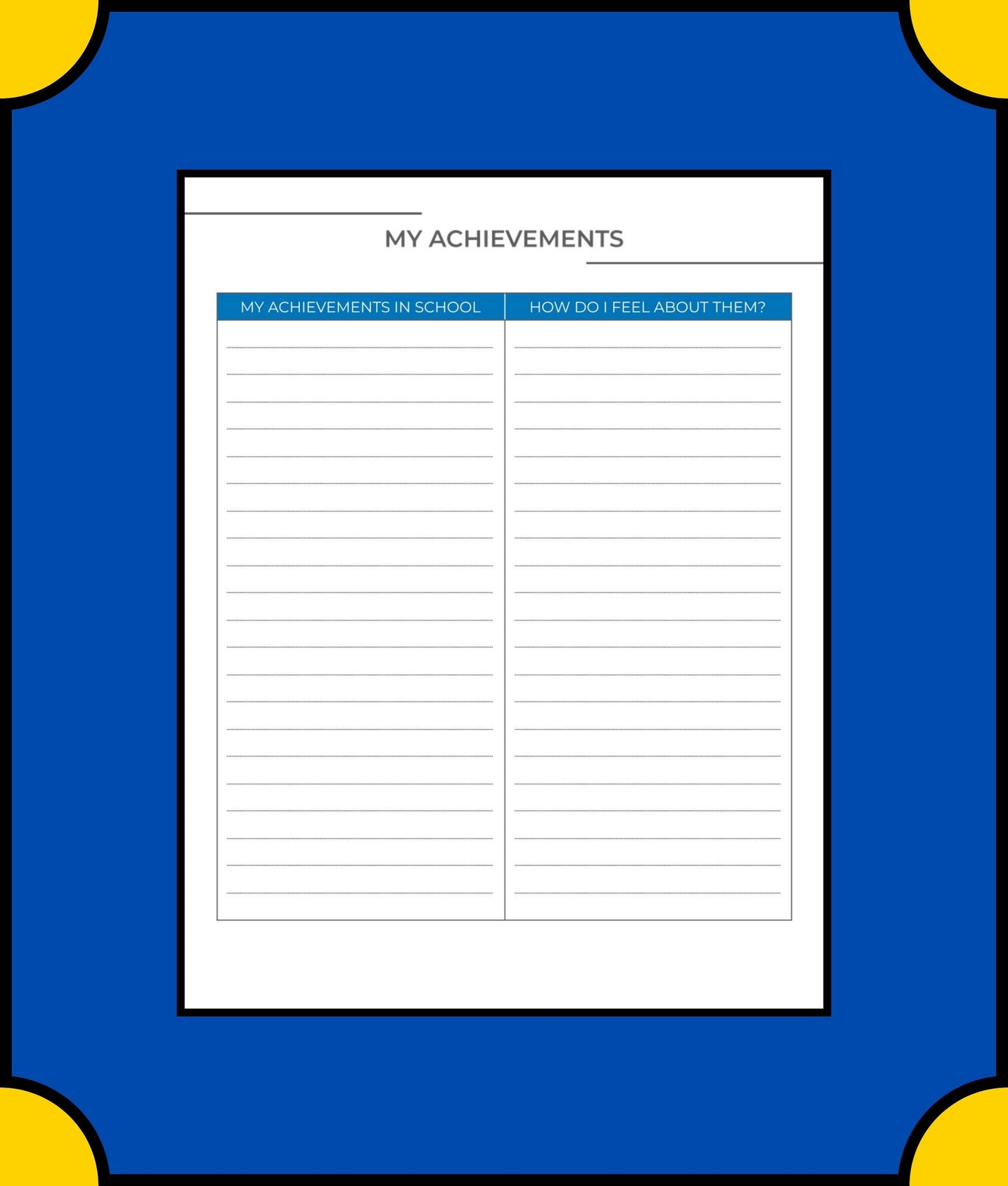 Free Middle School Student Planner Template