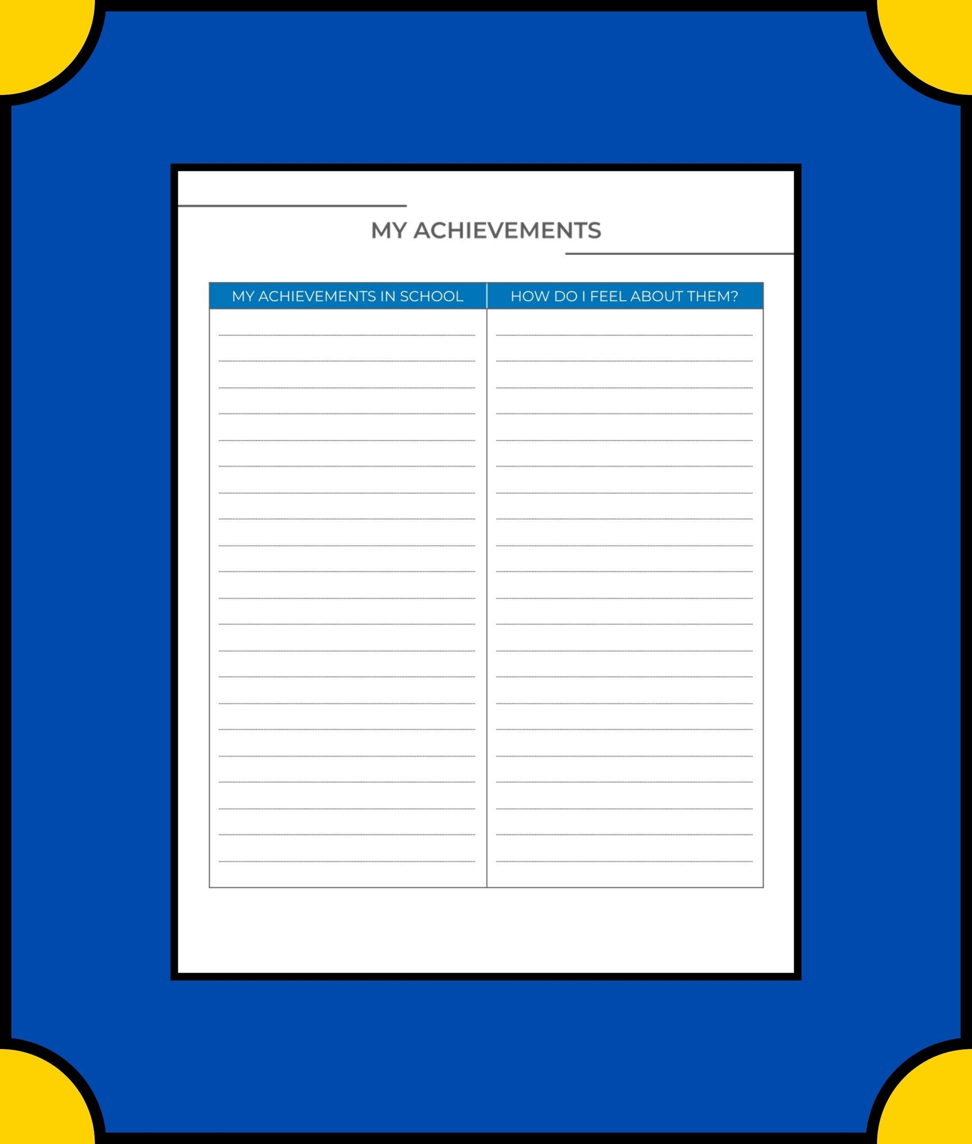 Free Middle School Student Planner Template