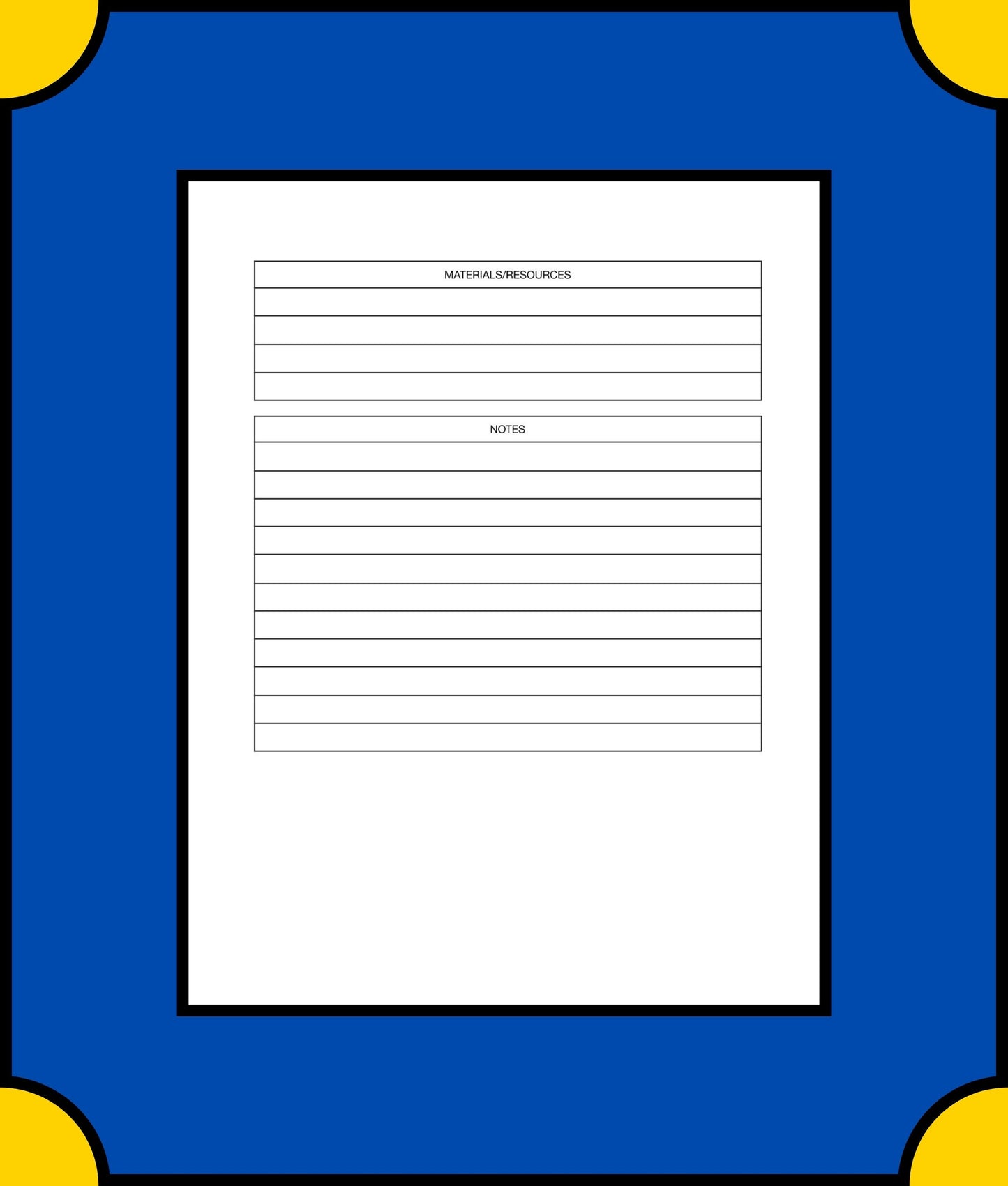 Free Weekly Homework Planner