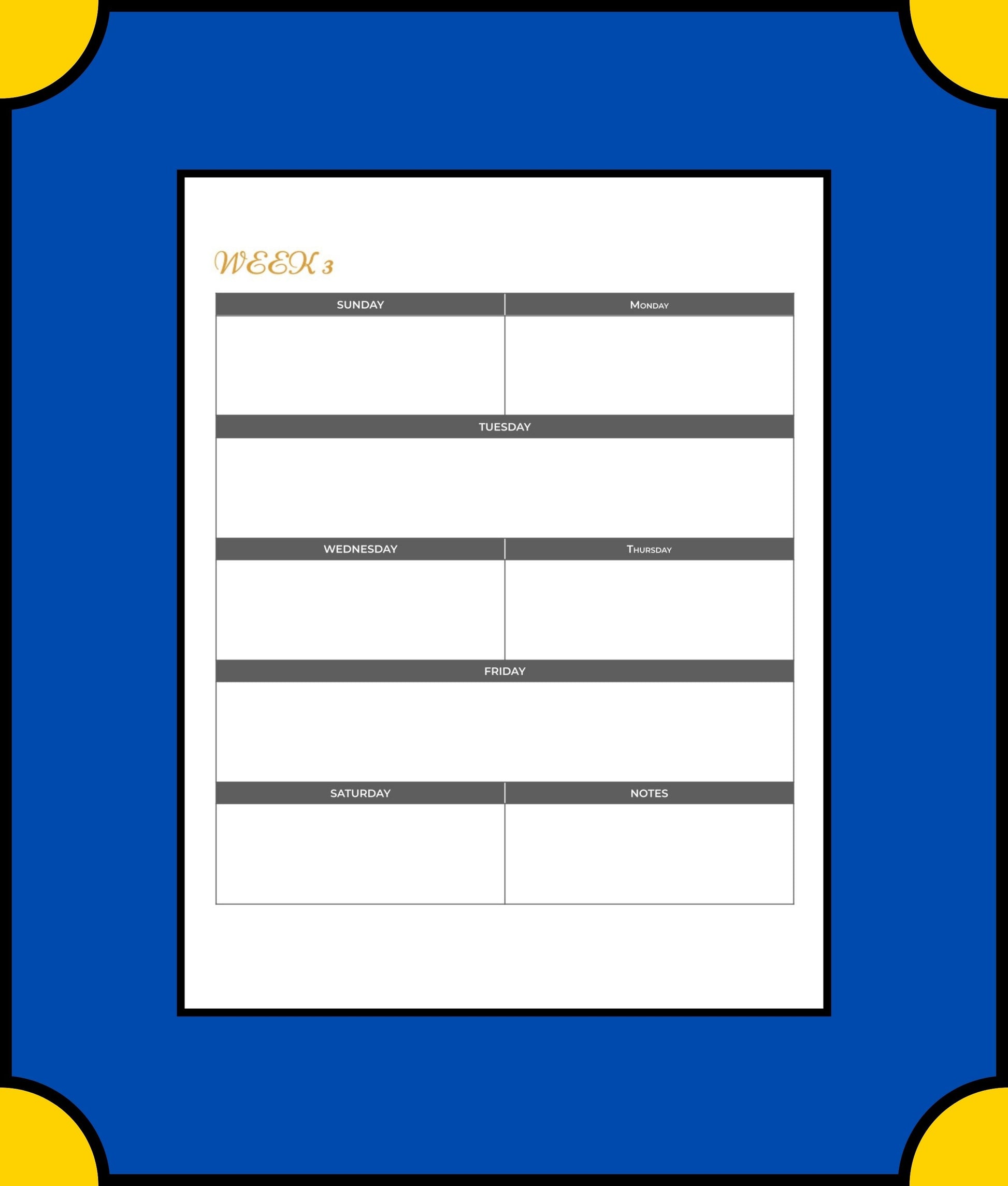 Free Monthly Academic Planner Template