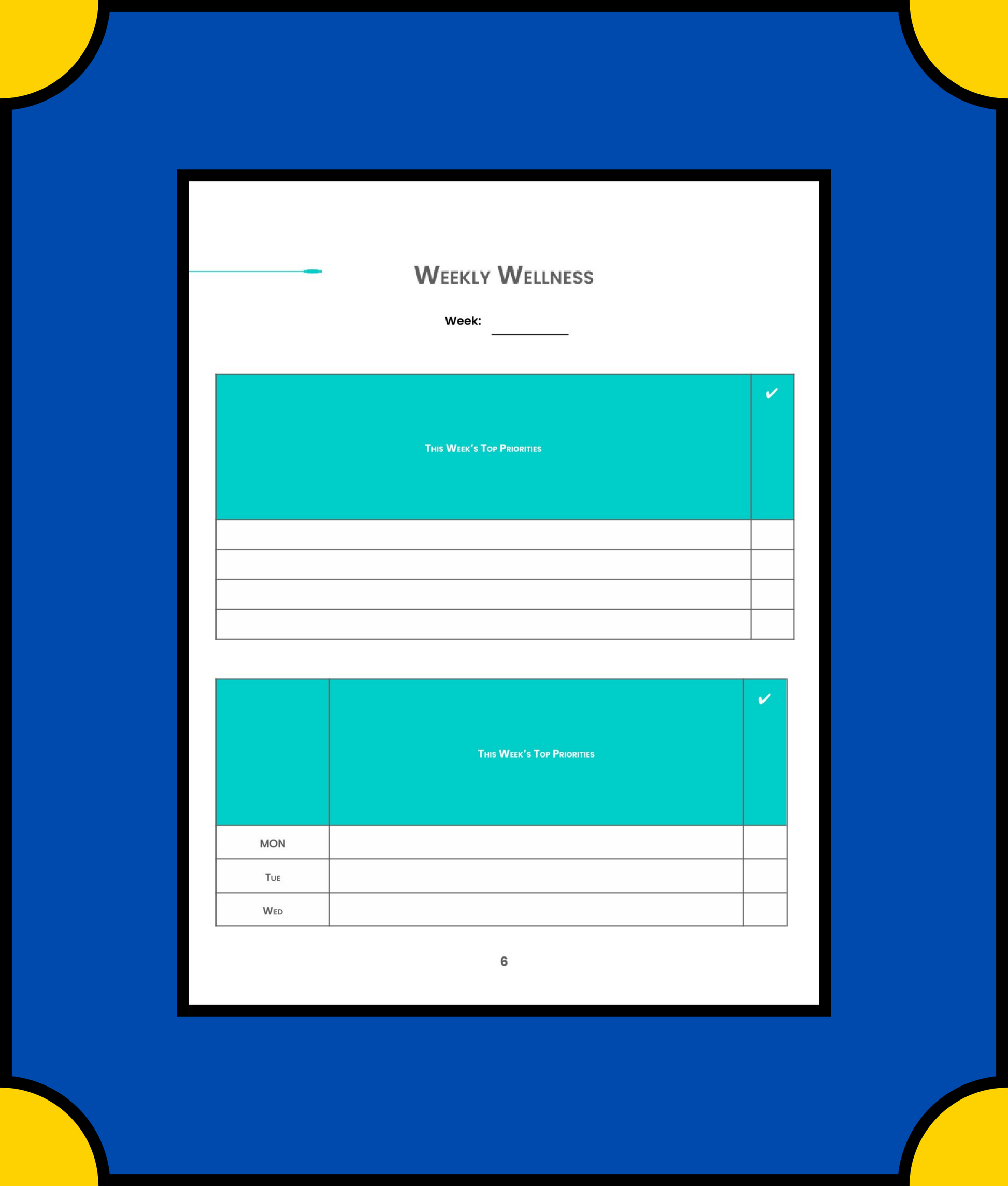 Free Digital Health Planner Template