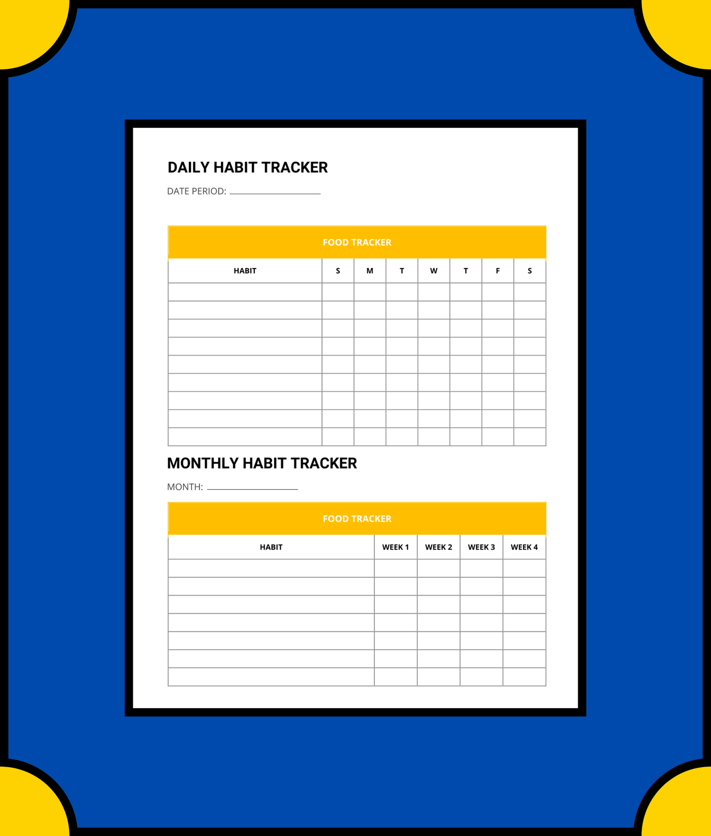 Free Monthly Diet Planner Template - Plan Your Healthy Eating for a Month