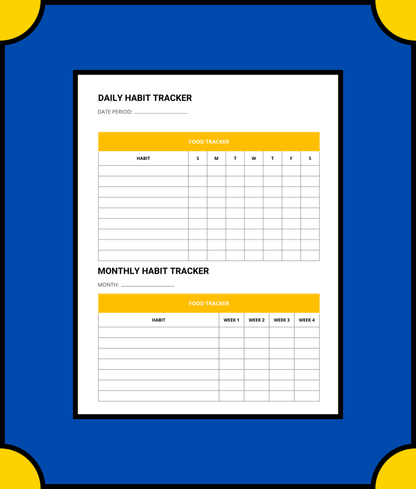 Free Monthly Diet Planner Template - Plan Your Healthy Eating for a Month