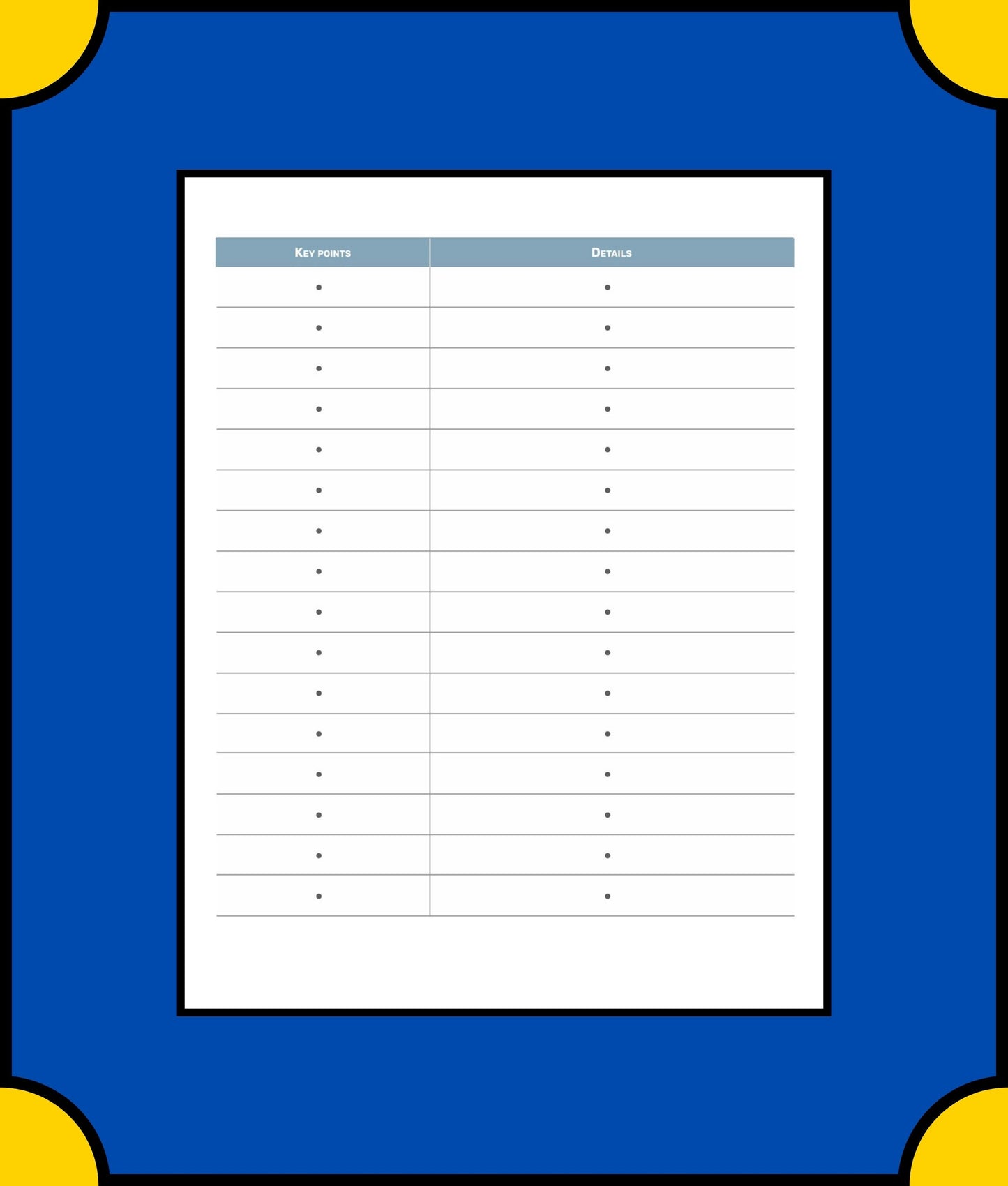 Free Notes School Planner Template