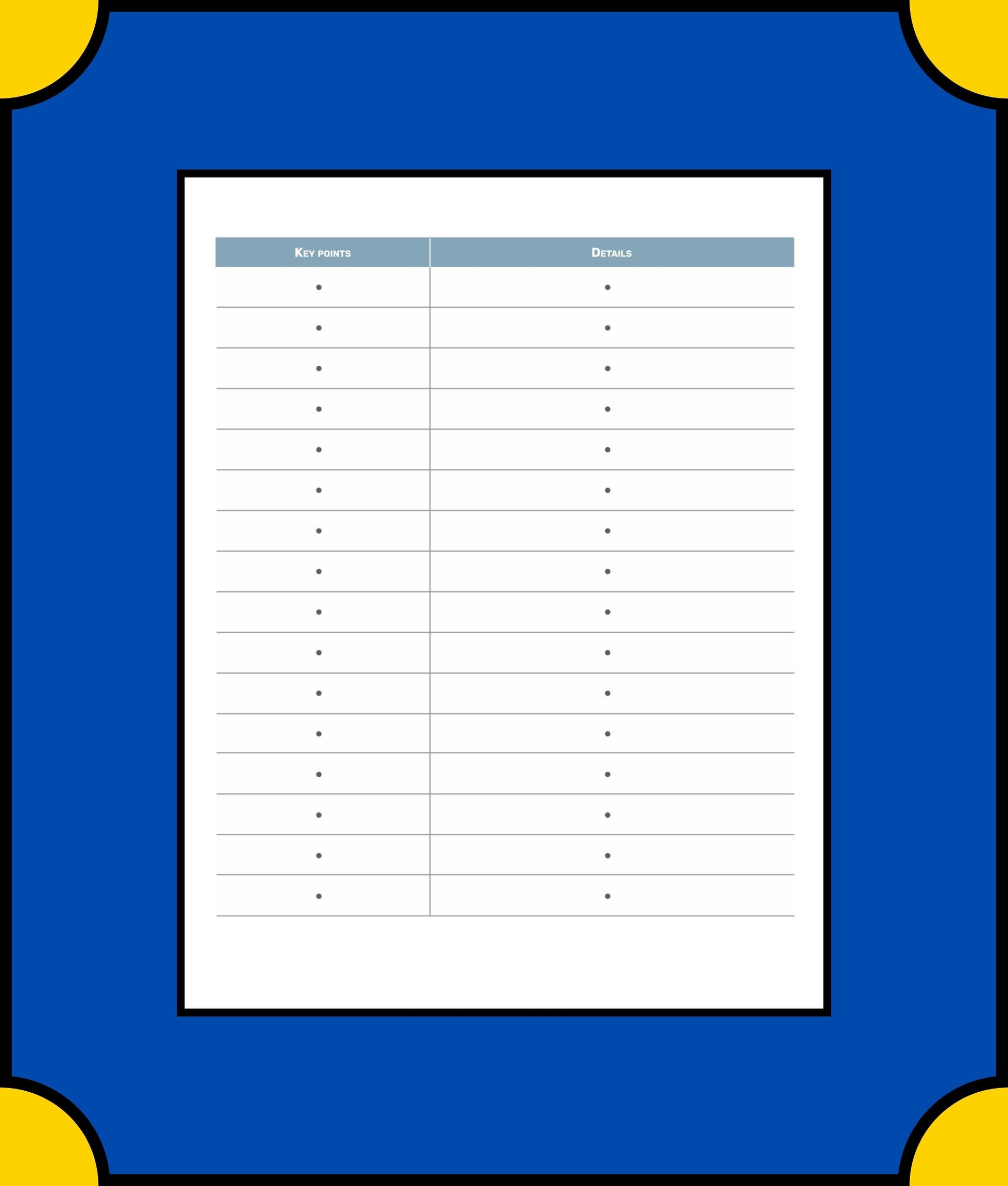 Free Notes School Planner Template