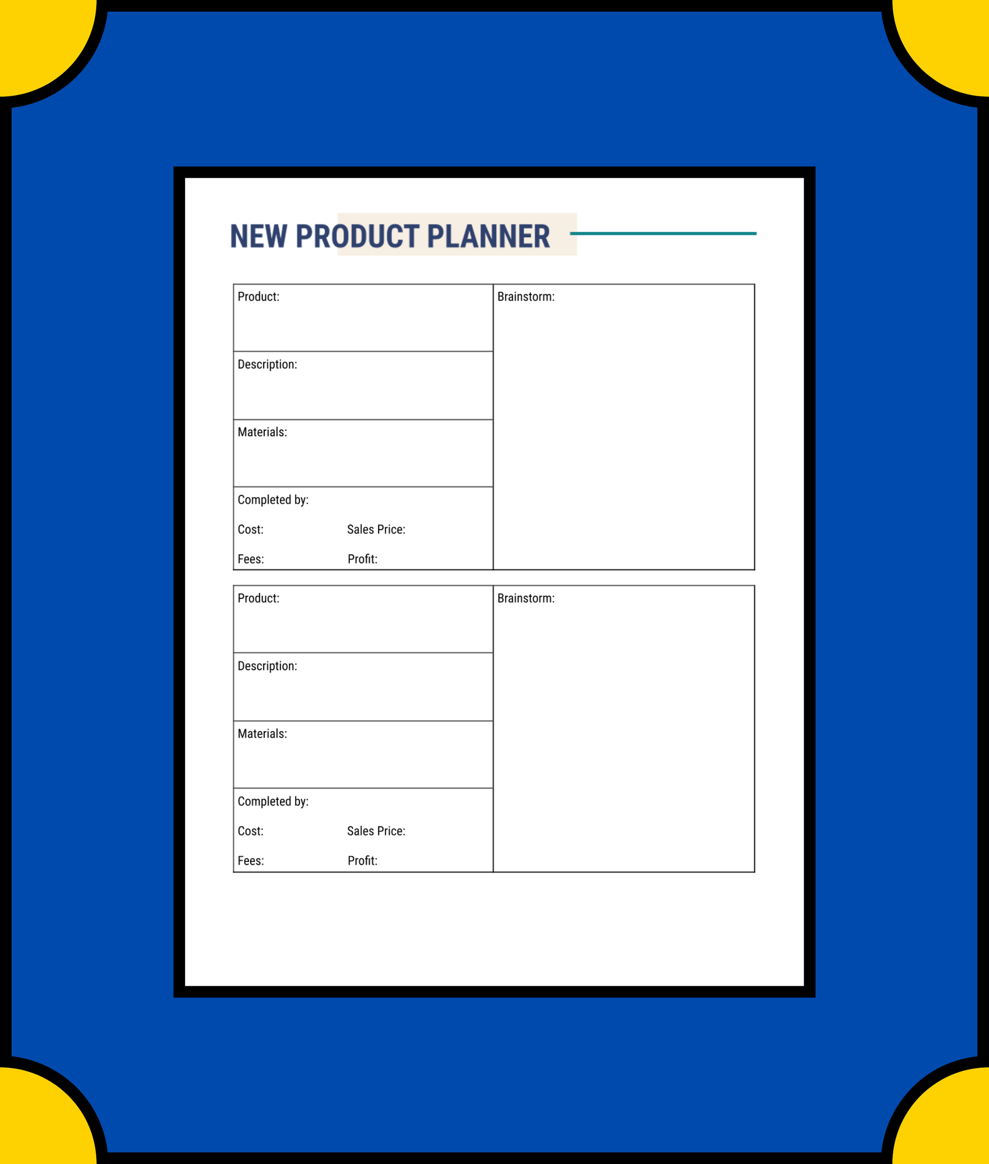 Free Home Business Planner Template - Organize Your Home Business